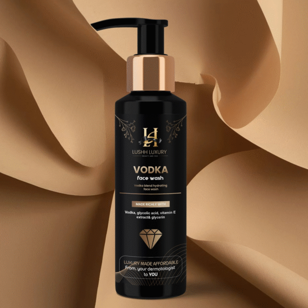 Vodka face wash- made richly with Vodka, glycolic acid, vitamin E extract & glycerin